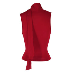 Cecelia Soft Whisper Ruched Draped Sleeveless Scarf Top One-piece