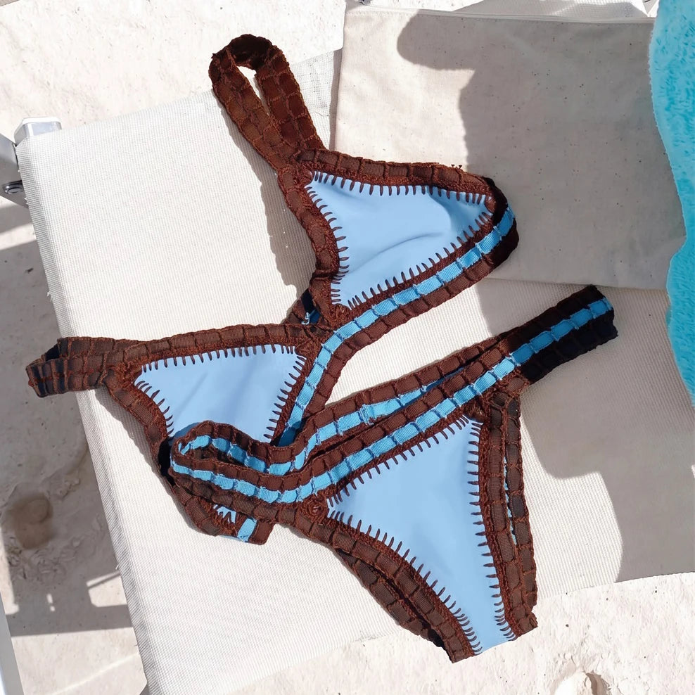 Amalthea Crochet Trim Triangle Micro Bikini Two-piece