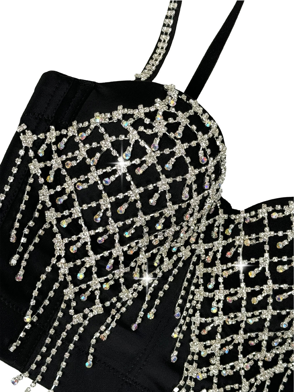Sexy halter rhinestone corset crop top women summer nightclub party tank tops woman 2026 y2k clothes bra top hotwife street wear