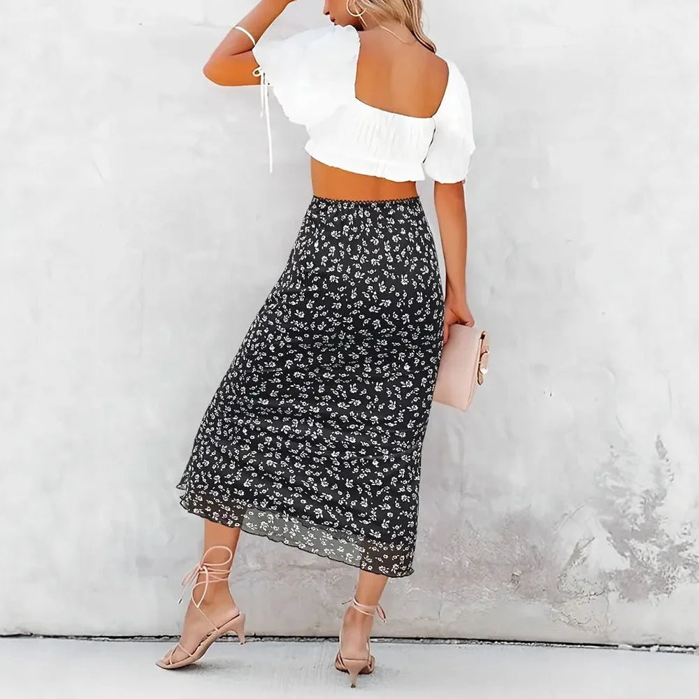 Lisette A-Line Floral Maxi Skirt One-piece