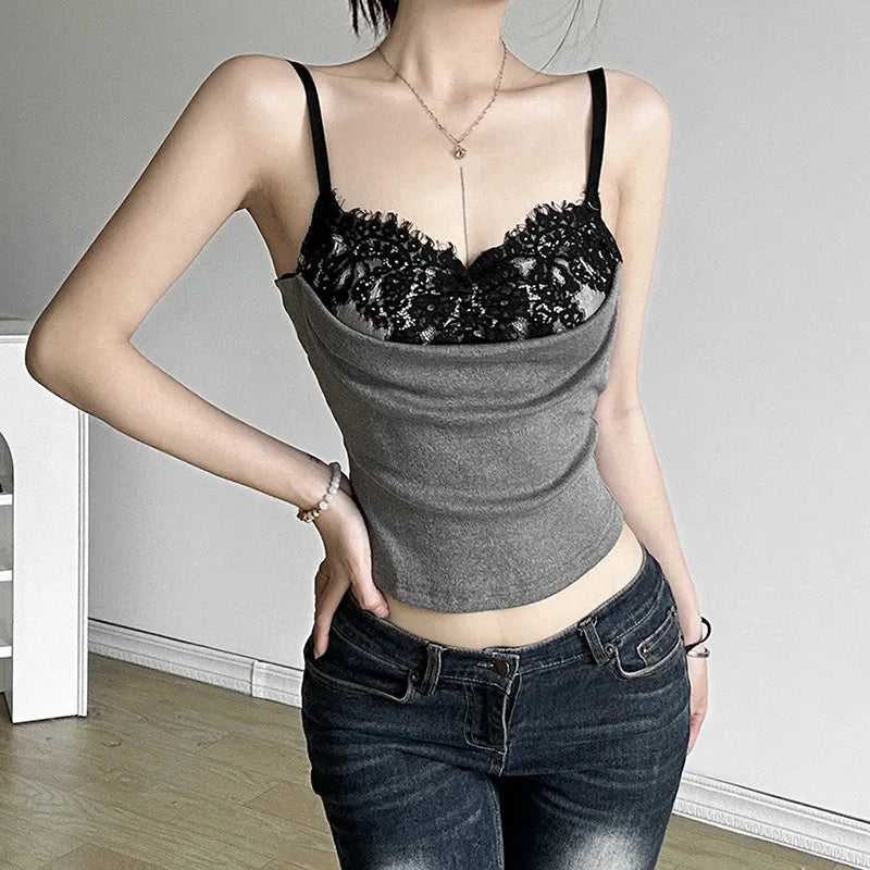 Isabella Lace Trim Cowl Neck Apparel Top