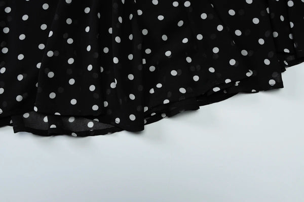 Domino Polka-Dot Halter A-Line Mini Dress