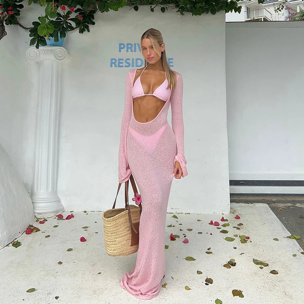 Sexy Solid 3 Piece Micro Bikinis Women Swimsuit 2026 New Swimwear With Long Sleeve Bathing Suit Beachwear Biquini Female