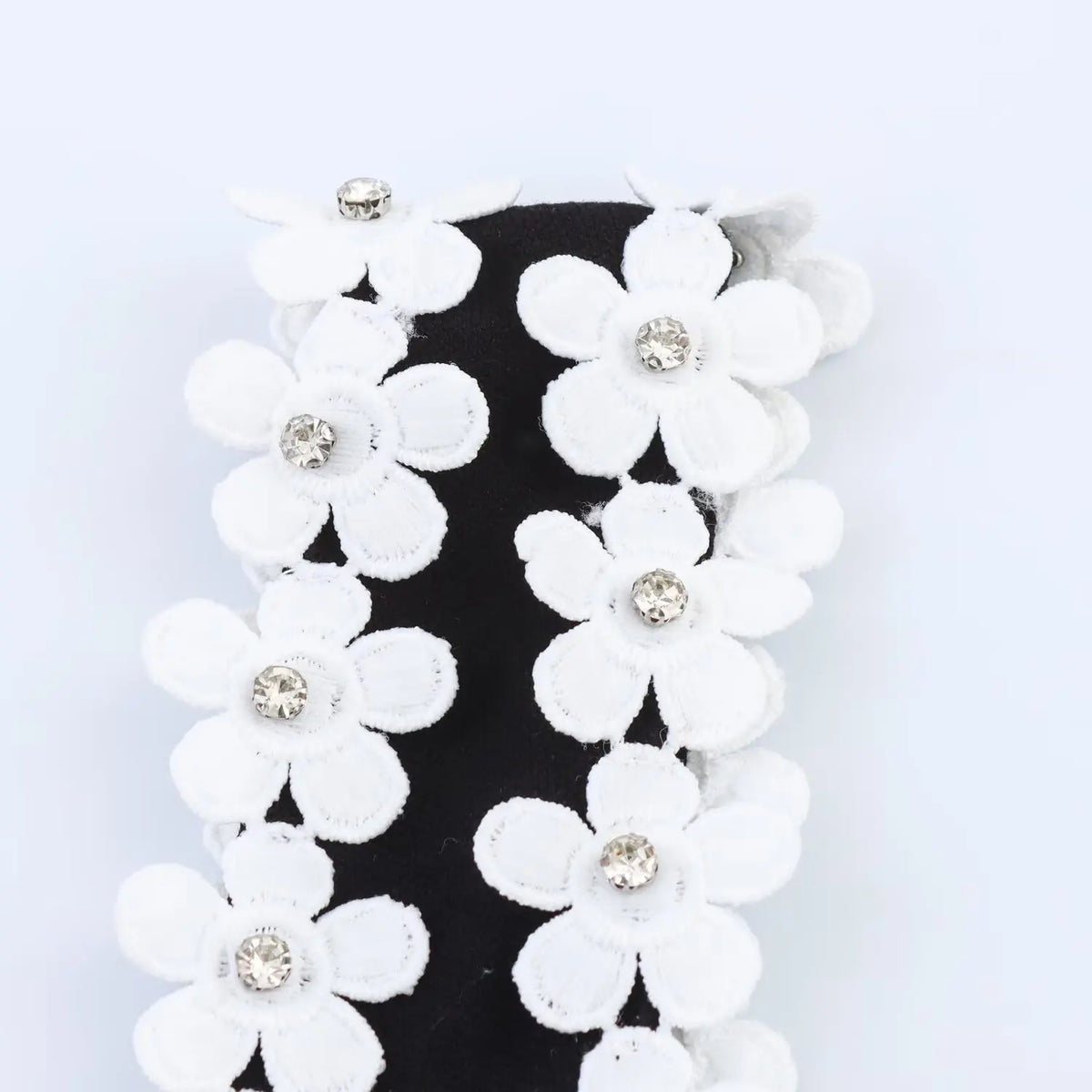 Isabeau Flower-Trim Square-Neck Bodycon Mini Dress