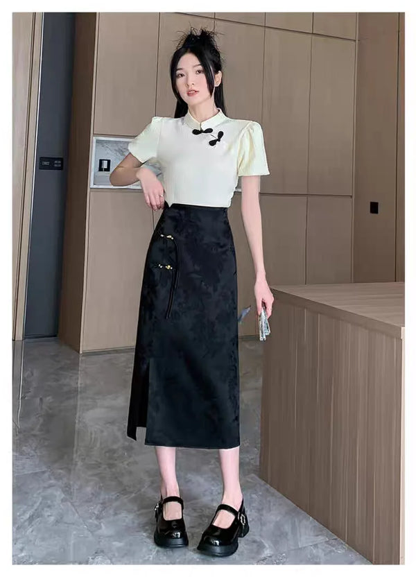 Valeria Elegant Midi Skirt One-piece