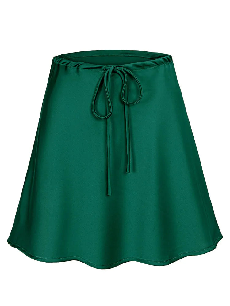 Esme A-Line Satin Mini Skirt One-piece
