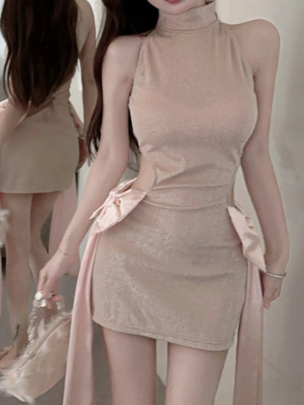 Ariella Bow Cutout Bodycon Mini Dress
