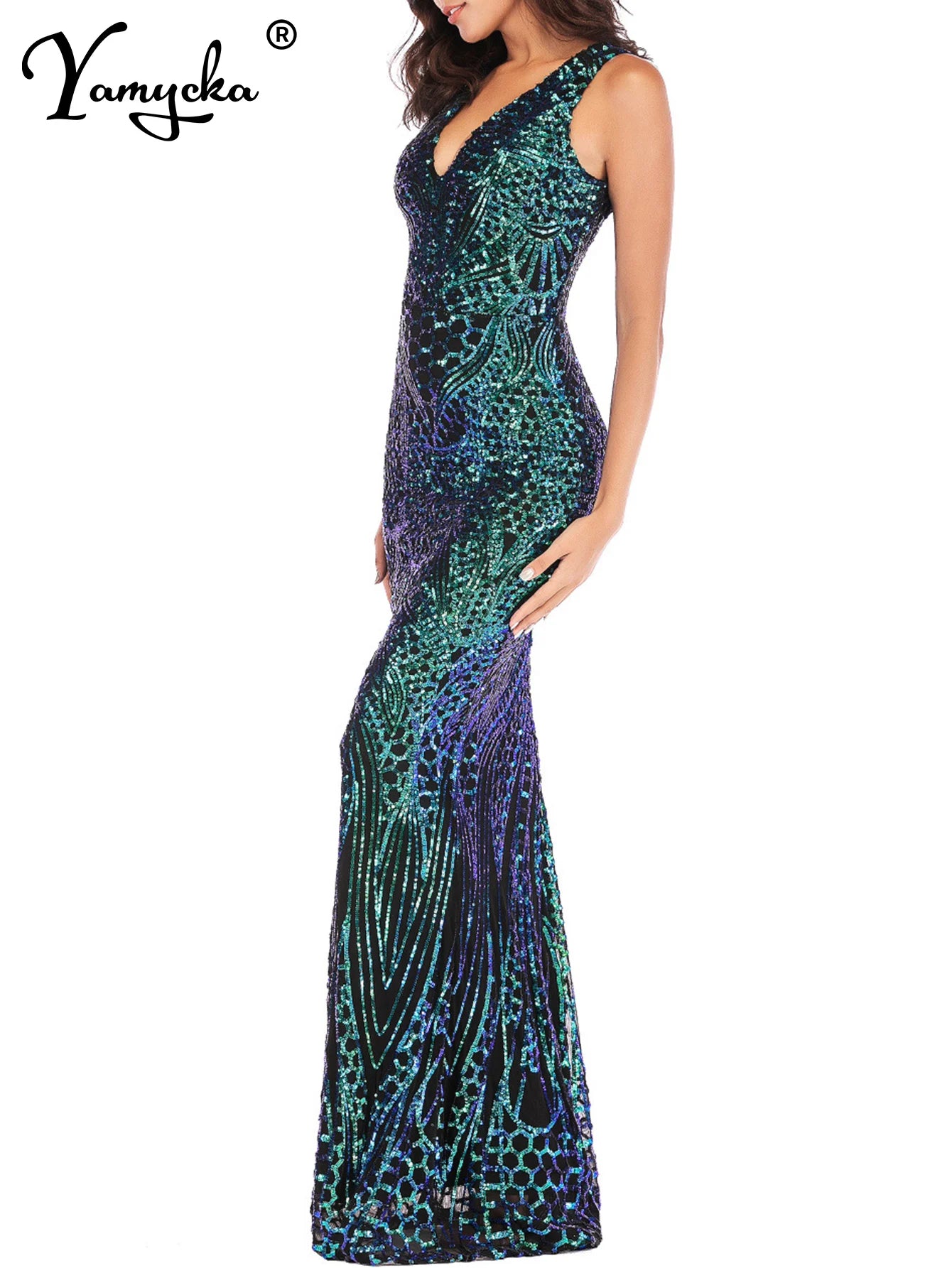 Octavia Sequin Mermaid Maxi Dress