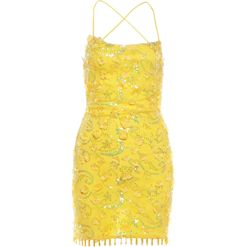Sienna Soleil Floral Sequin Mini Dress
