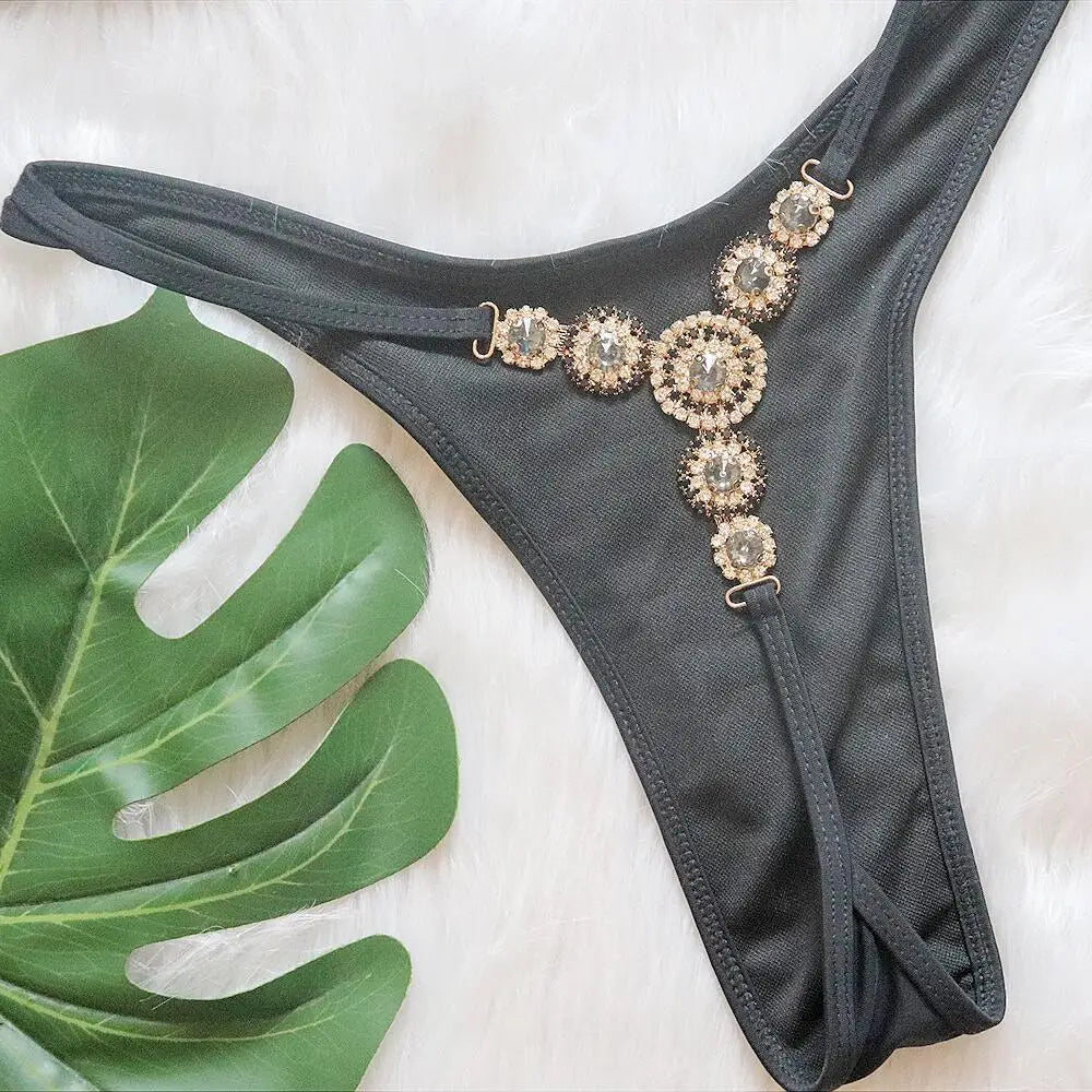 Dahlia Rhinestone String Bikini Two-piece