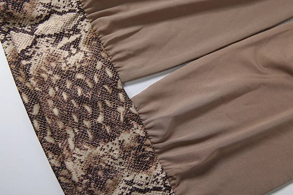 Sahara Snake-Print Halter Shorts Set Two-piece