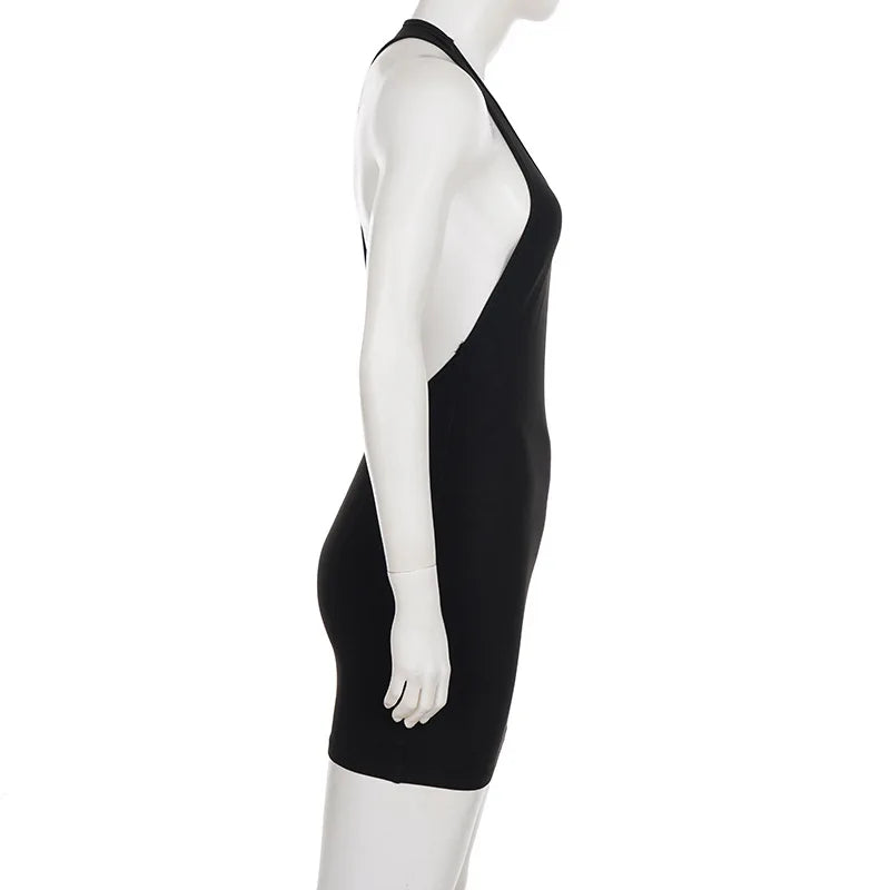 Ofelia Halter Racerback Backless Bodycon Mini Dress