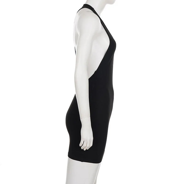 Ofelia Halter Racerback Backless Bodycon Mini Dress