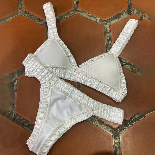 Amalthea Crochet Trim Triangle Micro Bikini Two-piece