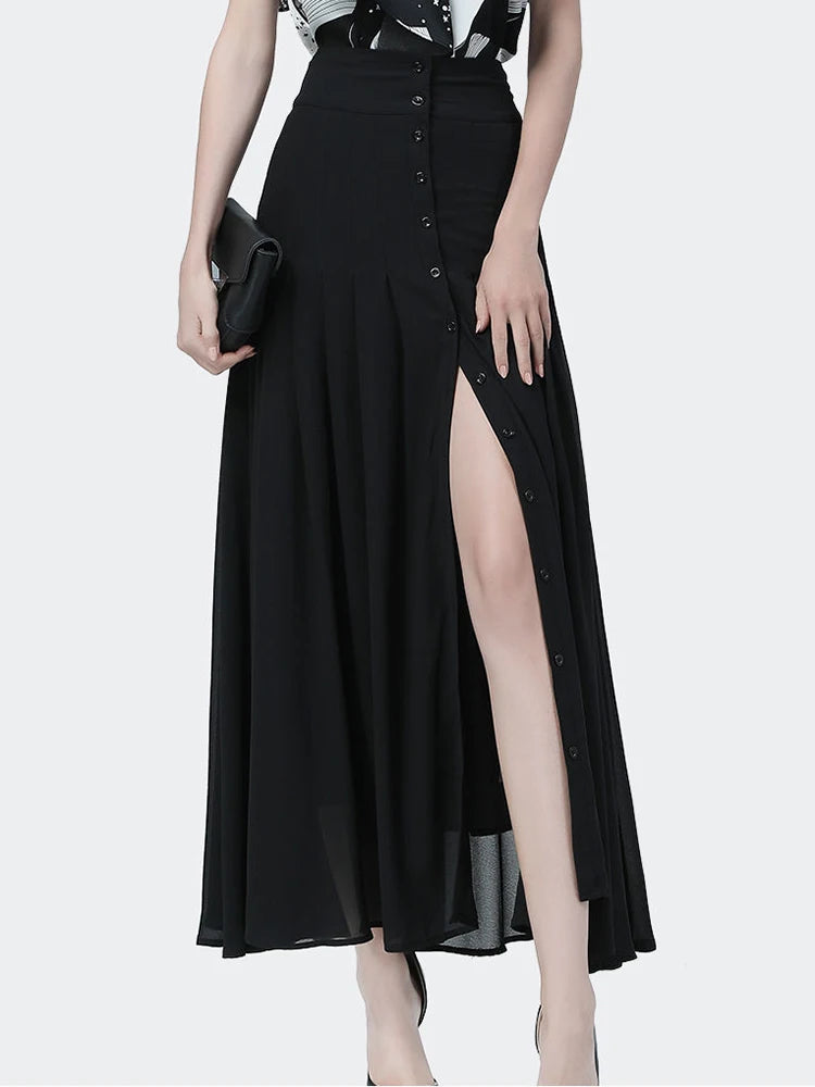Helena A-Line Mesh Midi Skirt One-piece