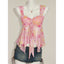 Poppy V-Neck Bow Sheer Camisole Crop Top One-piece