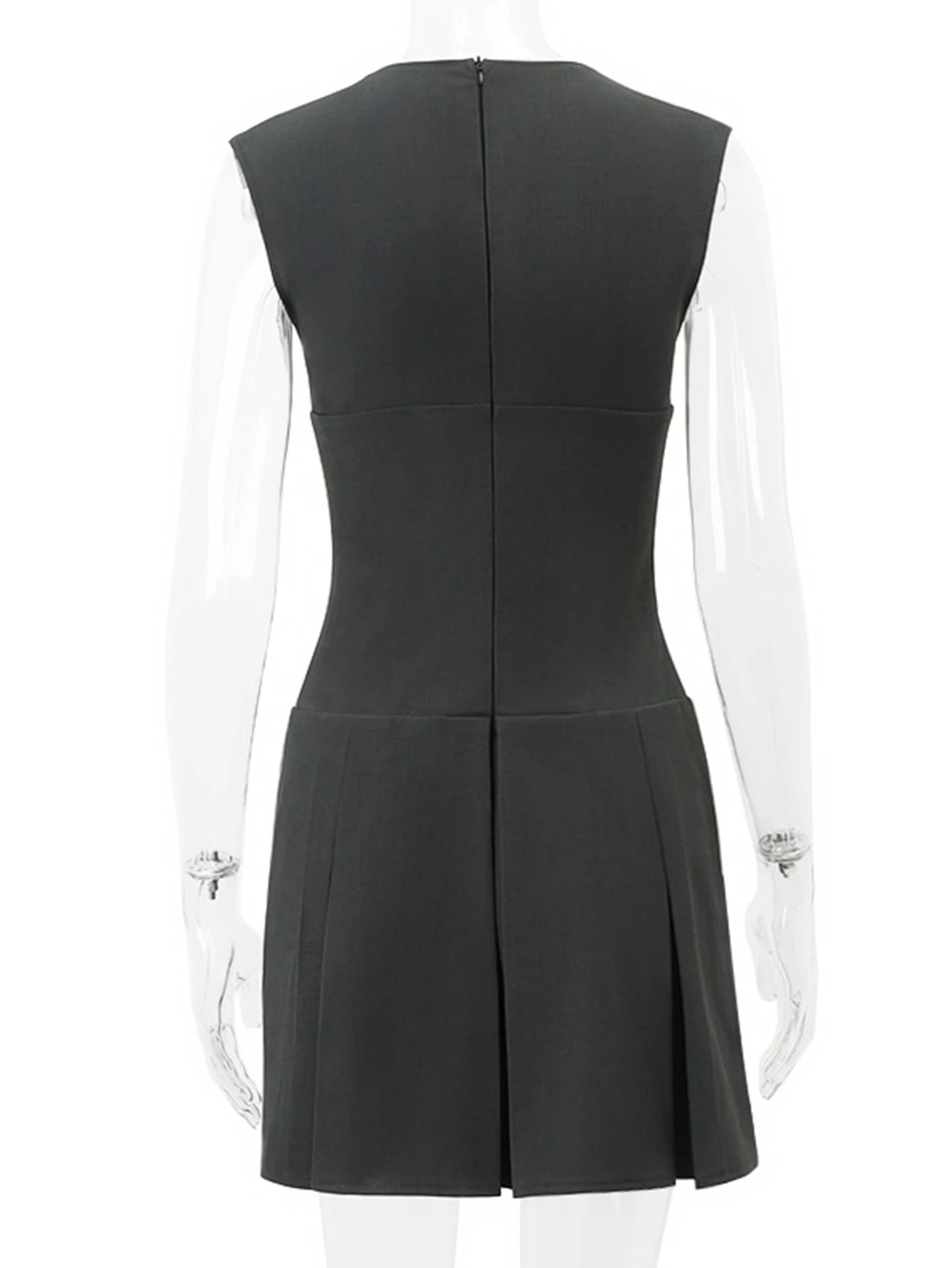 Lucienne Ruched V-Neck A-Line Mini Dress Secondary image