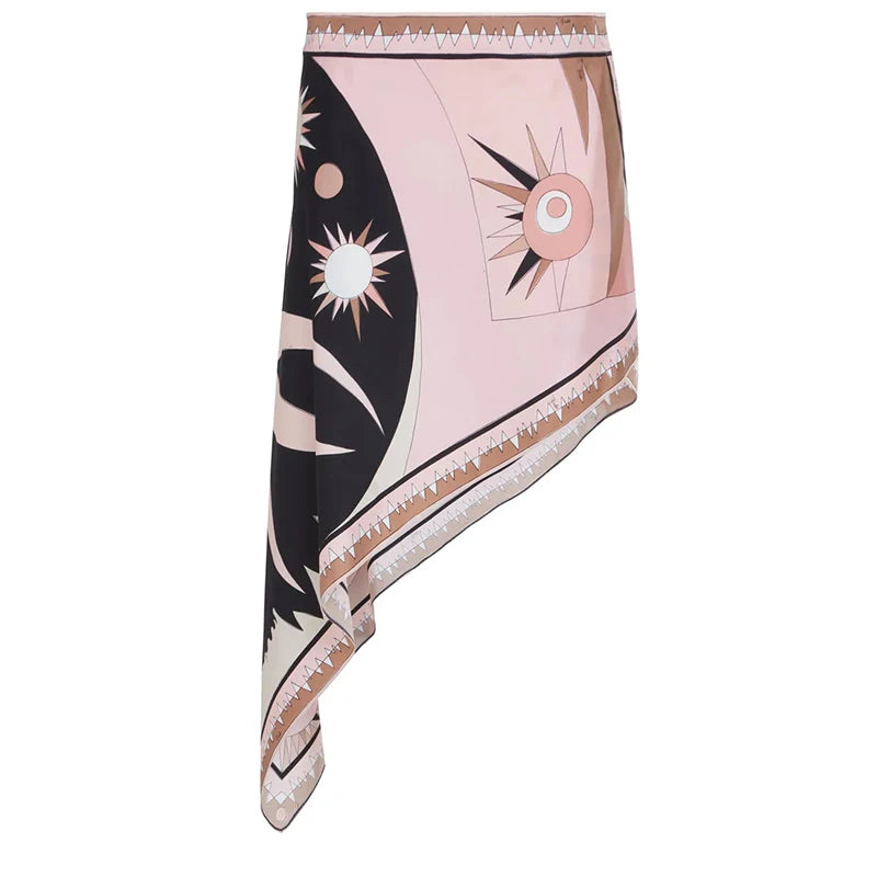 Briseis Printed Halter Top, Shorts & Asymmetric Skirt Three-piece Main image