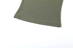 Luna Olive Crossback Ribbed Crop Top