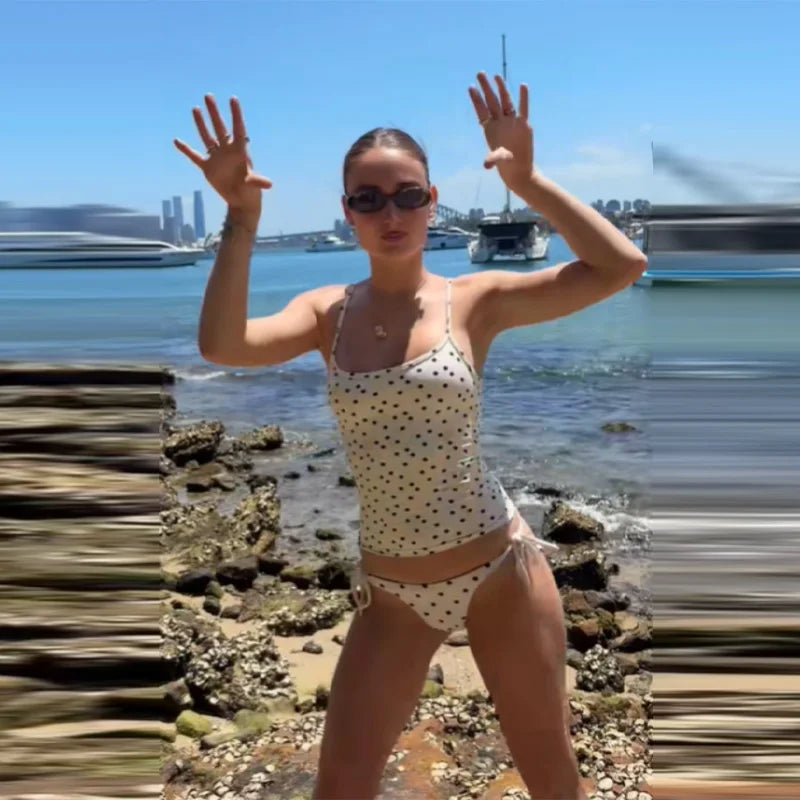 Pippa Polka-Dot Tank Bikini Two-piece