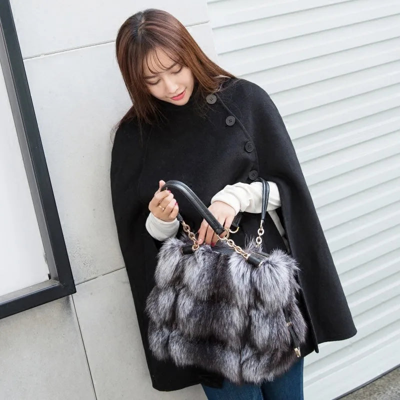 Fiora Fox-Fur Shoulder Bag