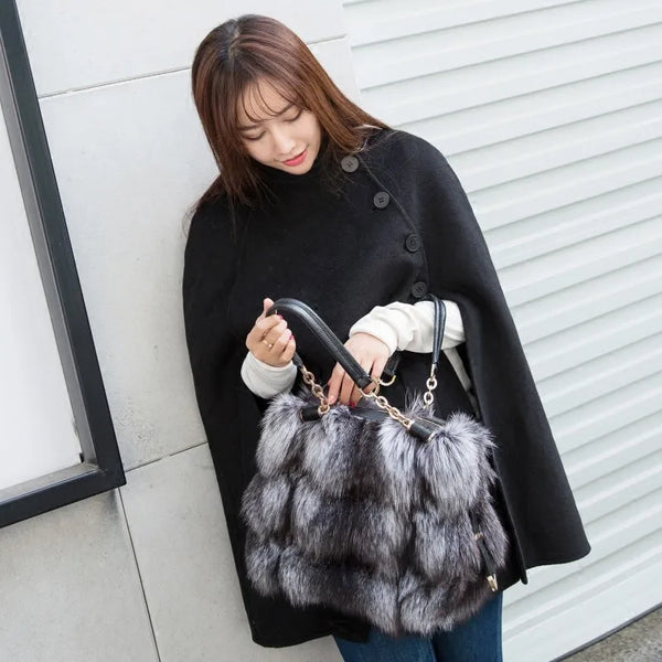 Fiora Fox-Fur Shoulder Bag