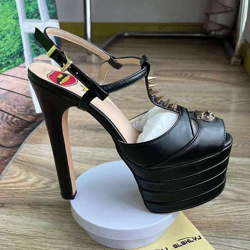 Amabel Transparent Rhinestone Stiletto Sandals