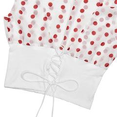 Luna Polka Charm One-Shoulder Top