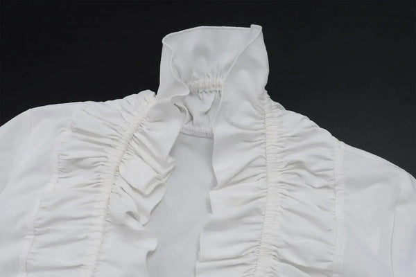 JULISSA MO Sexy Deep V-neck Ruffles Women Crop Top White Short Sleeve Lace Up Ruched Tops Female Summer Skinny Casual Streetwear