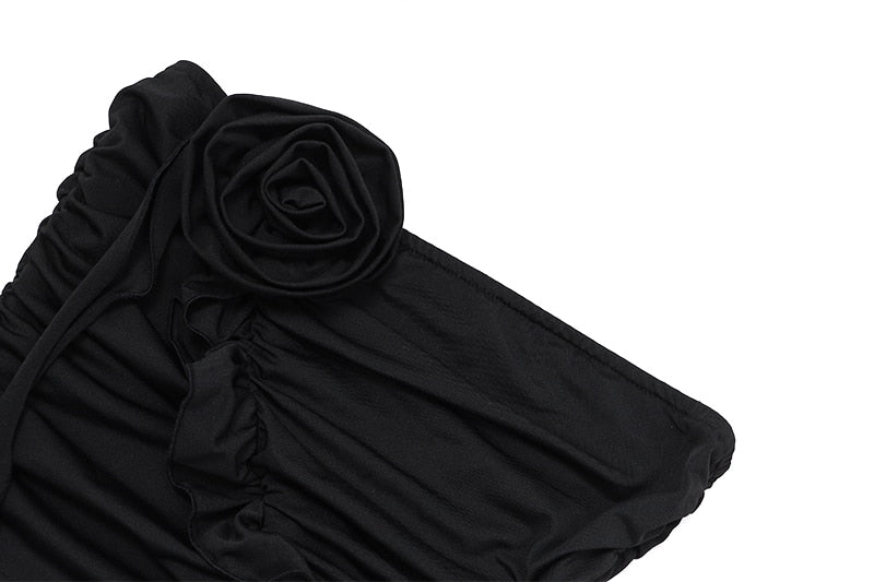 Xeemilo Y2K Strapless Ruffles Tube Tank Top Sexy Solid Pleated Bandage Backless Crop Tops Women Streetwear Cute Vintage Camisole