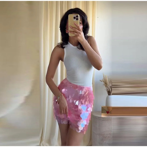 Seraphina Sequin Sheer Top & Mini Skirt Collection