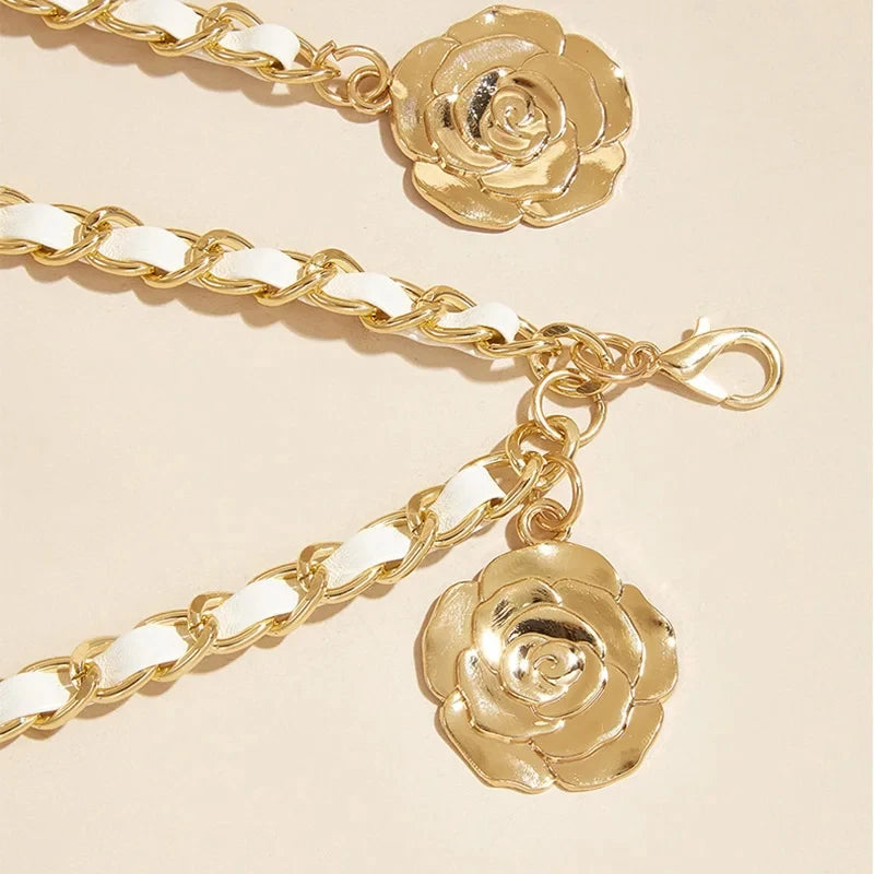 Flora Flower Pendant Waist Chain