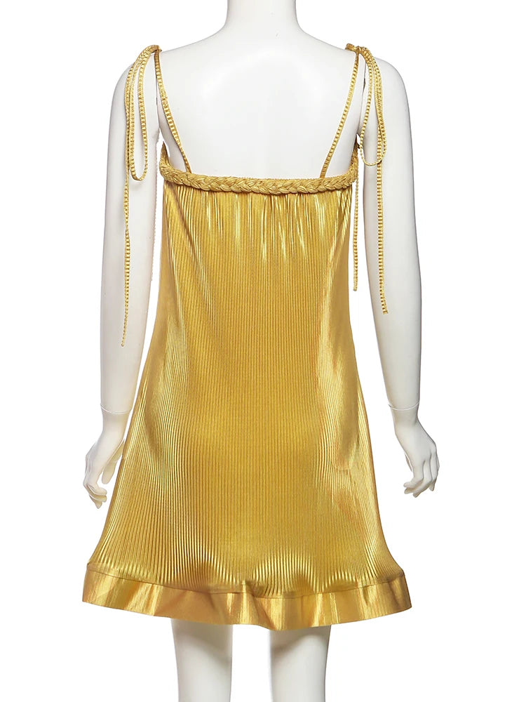 Sienna Soleil Pleated Mini Dress