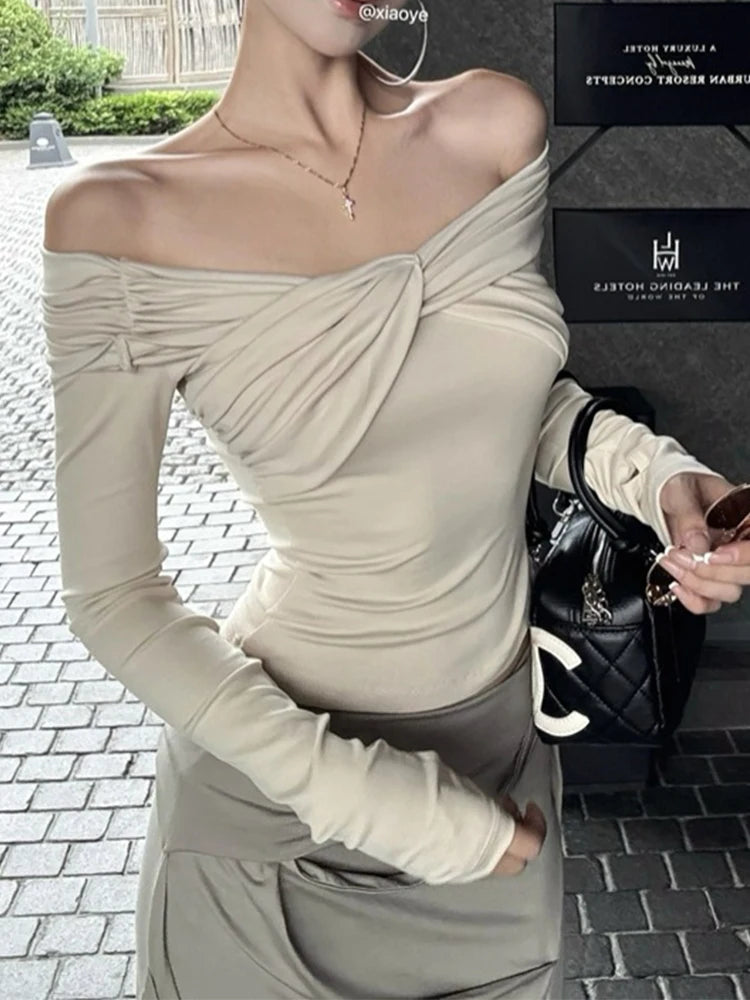 Sienna Luxe Off-Shoulder Ruched Off-Shoulder Top One-piece