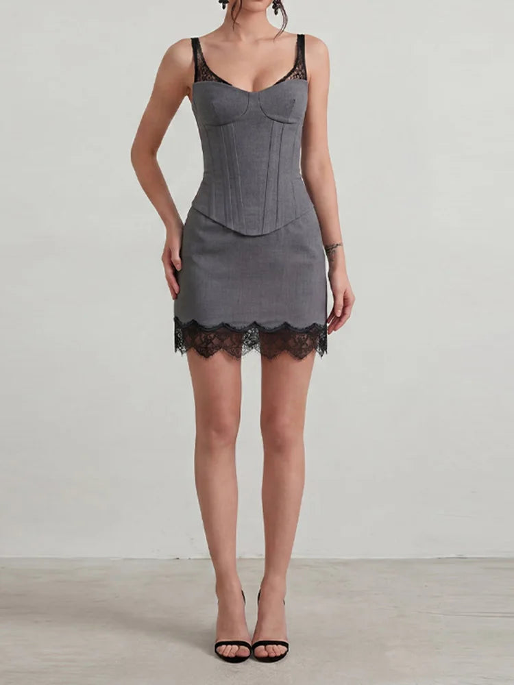 Sienna Bodycon Lace Mini Dress