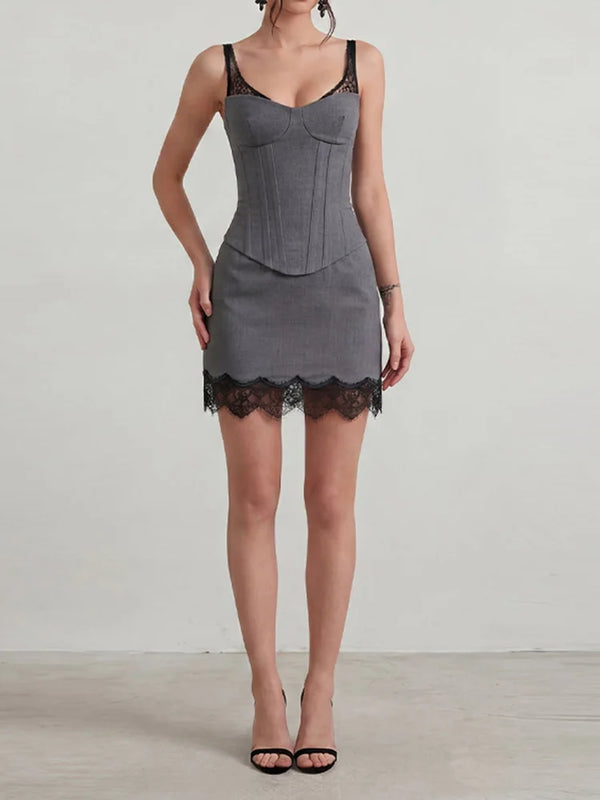 Sienna Bodycon Lace Mini Dress