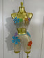 Esmeralda Crystal Fringe Flower Bra Top & Mini Skirt Two-piece
