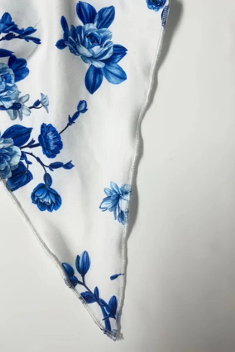 Flora Floral Off-Shoulder Crop Top One-piece
