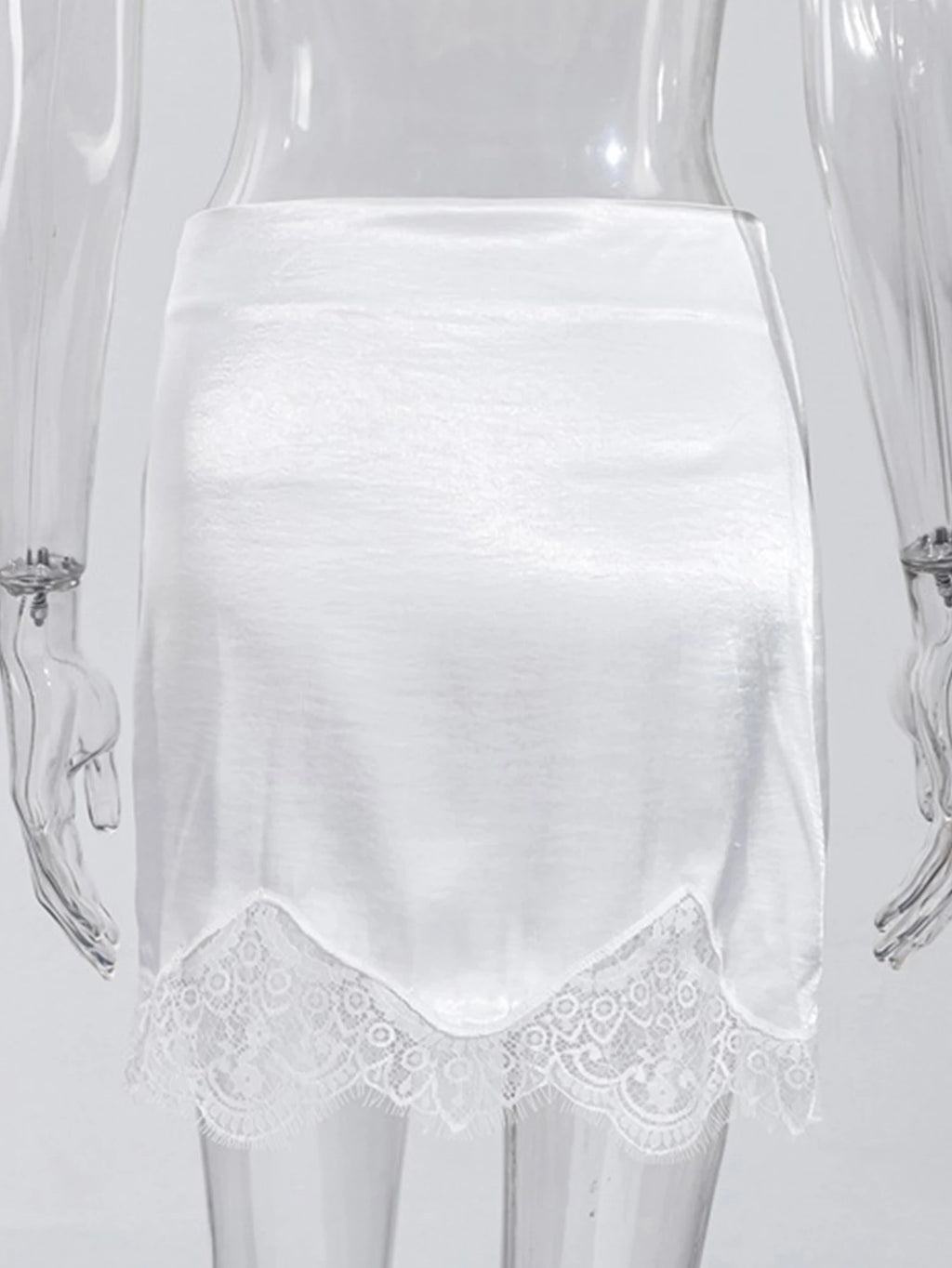 Lisette Lace High-Waist Pencil Mini Skirt One-piece