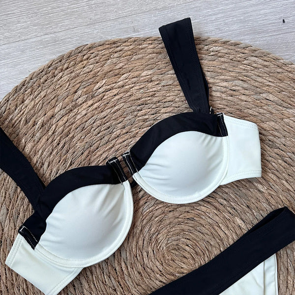 Sexy Micro Mujer Black Bikini 2024 Bikini Set Women Swimsuits Female Swimwear Brazilian Biquini Swimming Suit Solid Beachwear