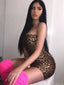 Safari Animal-Print Tube Bodycon Mini Dress