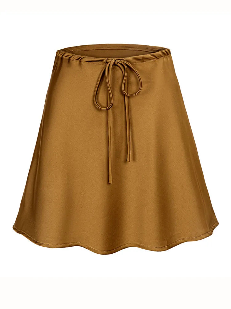 Esme A-Line Satin Mini Skirt One-piece