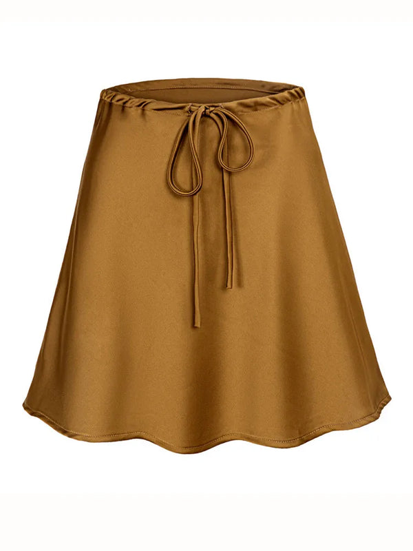 Esme A-Line Satin Mini Skirt One-piece