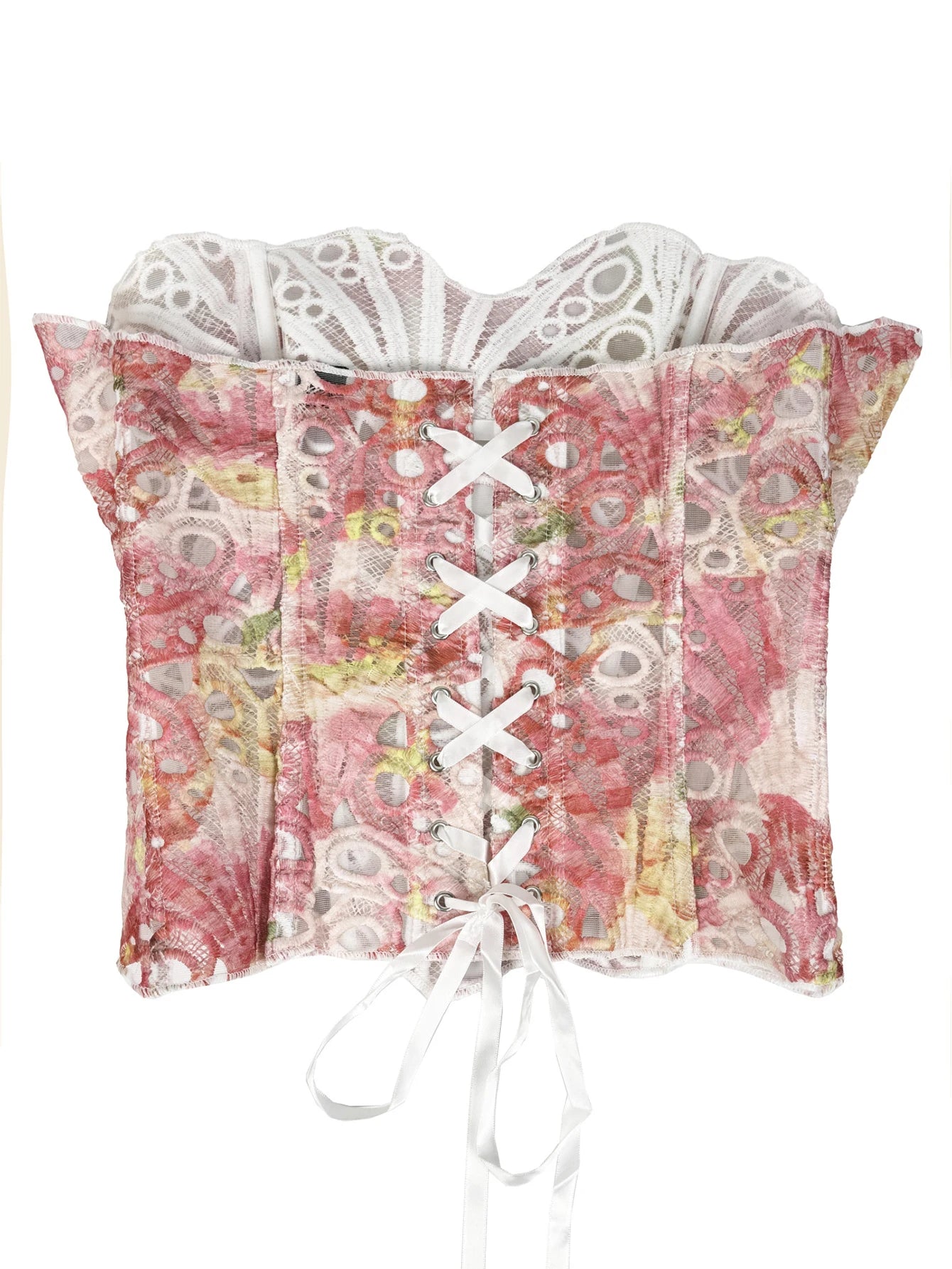 Nadia Tie-Dye Backless Corset Crop Top Secondary image