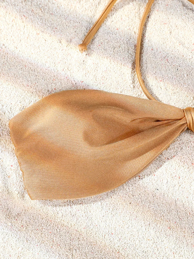 Orla Pleated Halter Micro Bikini Two-piece
