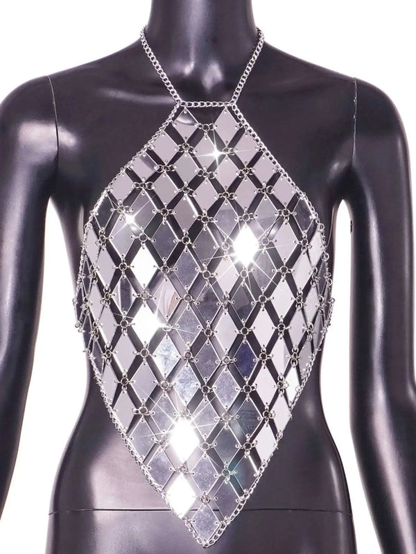 Celeste Mirror Mosaic Festival Top One-piece