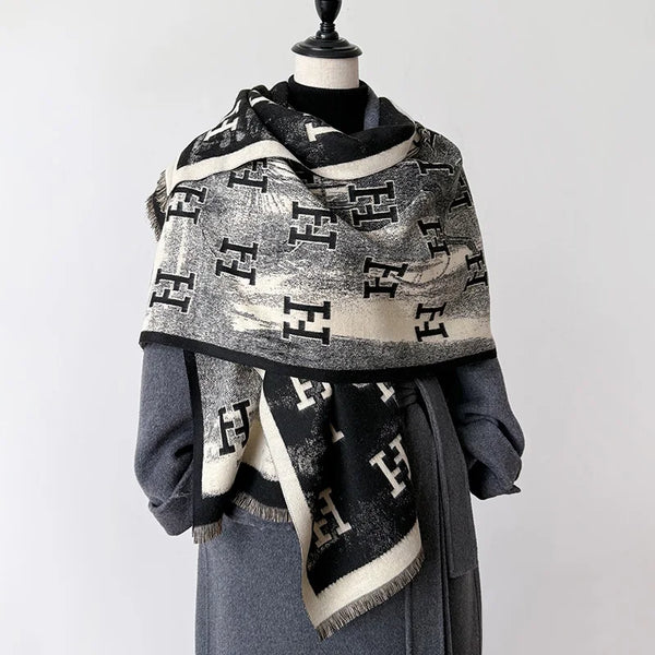 Ariella Printed Winter Shawl Scarf