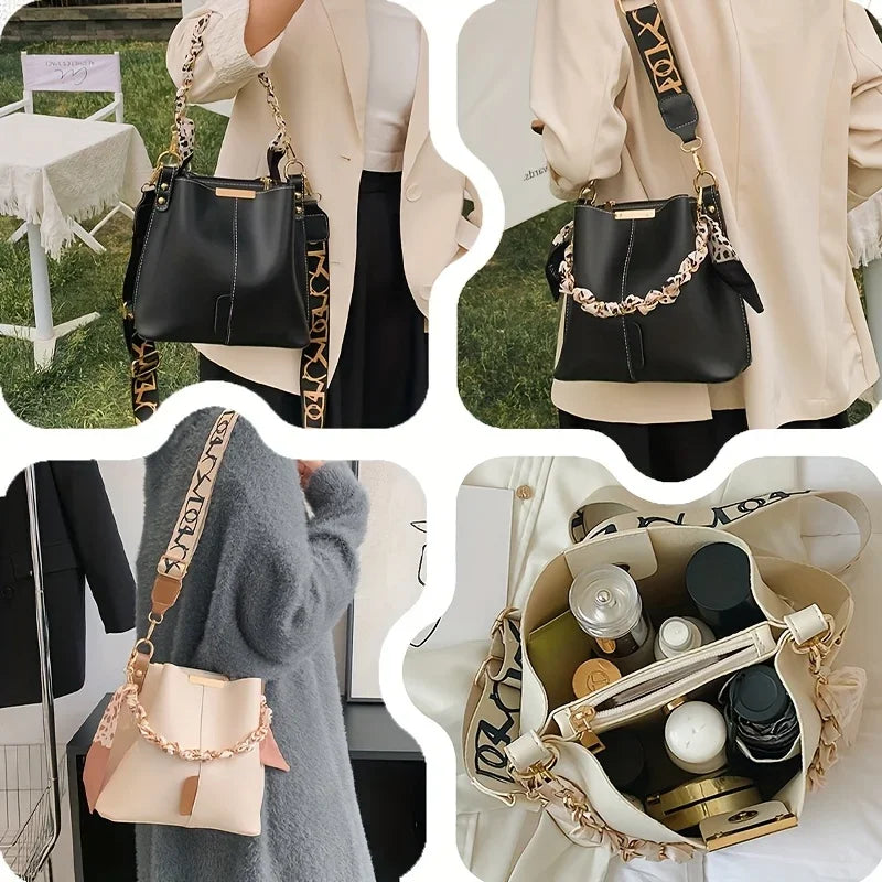 Delphine Ribbon-Chain Bucket Bag