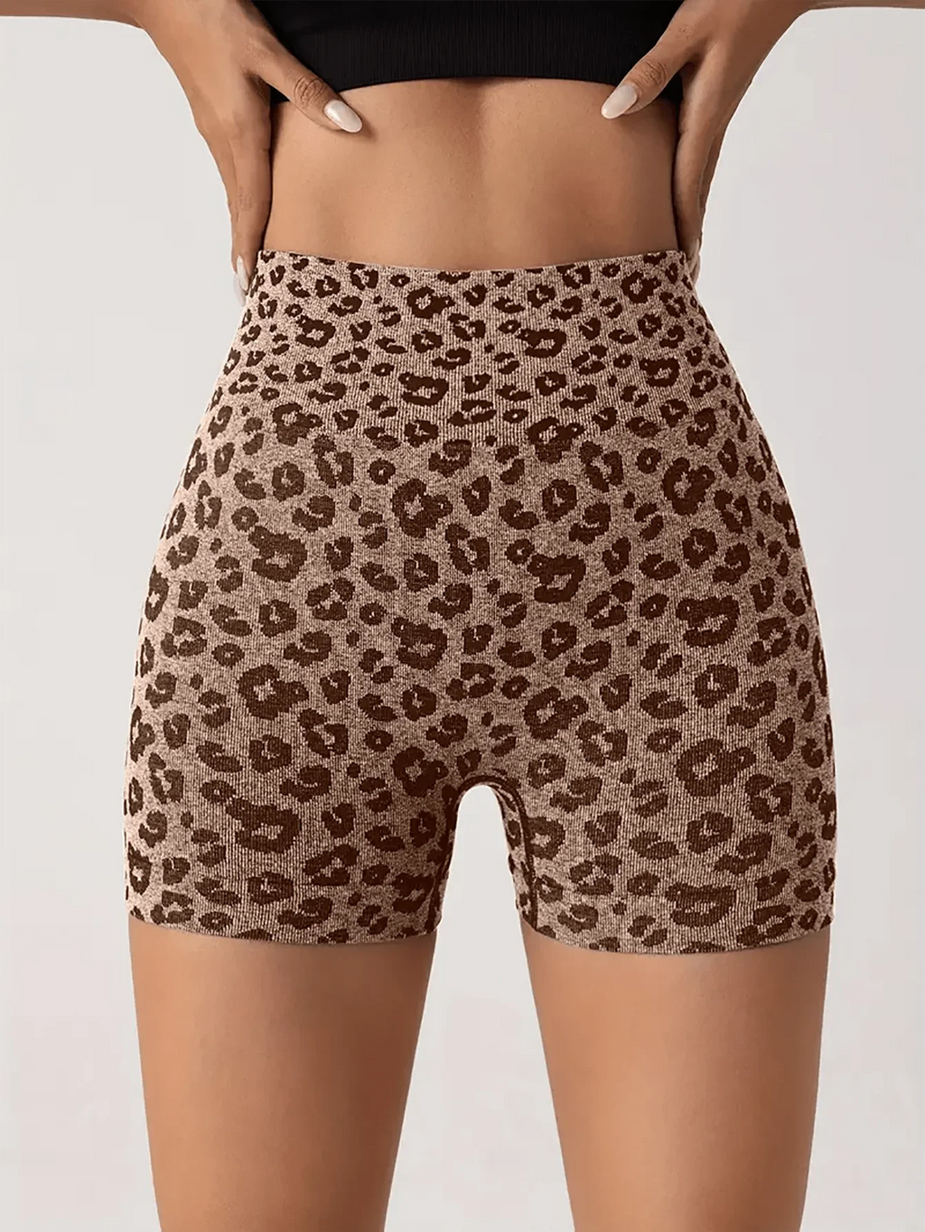 Sienna Leopard Scrunch Biker Shorts One-piece