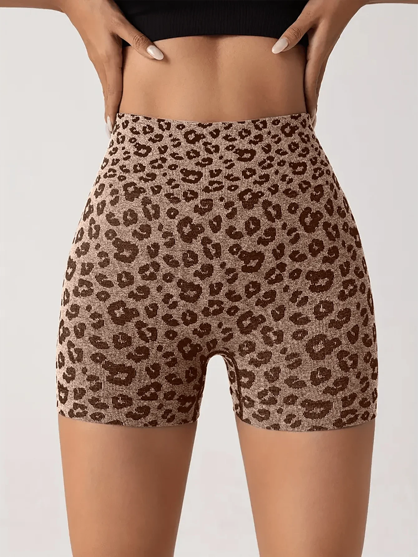 Sienna Leopard Scrunch Biker Shorts One-piece